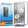 Mobigear Premium Google Pixel 8 Verre trempé Protection d'écran - Compatible Coque - Noir (Lot de 3)
