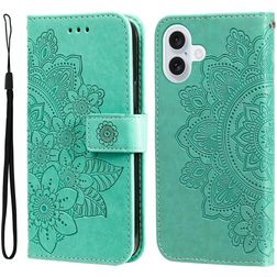 Mobigear Flowers Housse iPhone 17 Etui Porte-Monnaie - Vert