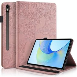 Mobigear Tree Samsung Galaxy Tab S10 FE Plus Étui + Porte-stylet - Rose doré