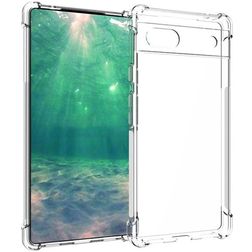 Mobigear Cushion Coque Transparente Google Pixel 6a Coque arrière en TPU Souple Anti-Chocs - Transparent