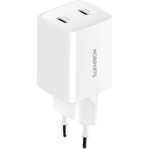 Mobiparts GaN - Double USB-C Chargeur Power Delivery 35W - Blanc