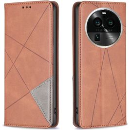 Mobigear Rhombus Slim Housse OPPO Find X6 Pro Etui - Marron