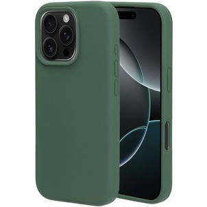 Mobiparts Coque iPhone 16 Pro Coque arrière en Silicone - Forest Green
