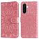 Mobigear Sunflower Housse Samsung Galaxy A37 Etui Porte-Monnaie - Rose doré