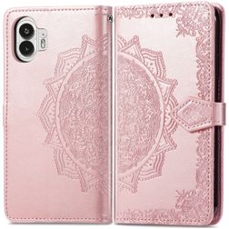 Mobigear Mandala Housse Nothing Phone (2) Etui Porte-Monnaie - Rose doré