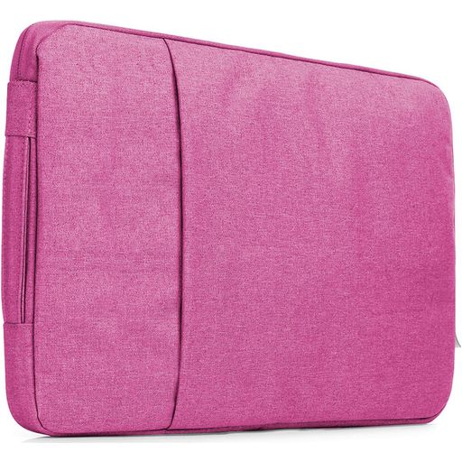Mobigear Denim Zipper Pochette Ordinateur portable 13 - 14 Pouces Housse ordinateur - Rose