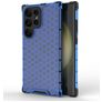 Mobigear Honeycomb Coque Samsung Galaxy S24 Ultra Coque arrière Rigide Anti-Chocs - Bleu