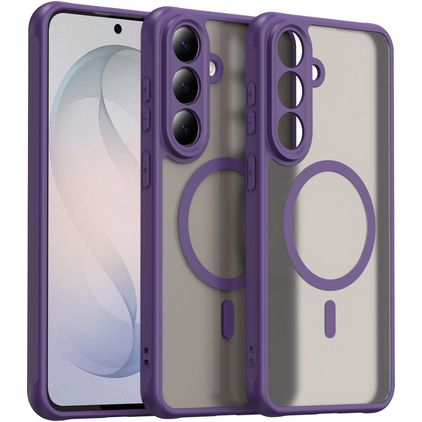 Mobigear Shockproof Samsung Galaxy S26 FE MagSafe Plastique rigide Coque arrière - Violet