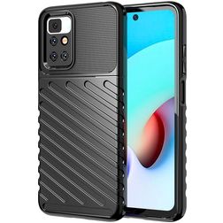 Mobigear Groove Coque Xiaomi Redmi 10 4G Coque arrière en TPU Souple - Noir