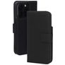 Mobiparts Wallet Housse iPhone 15 Pro MagSafe Etui en Cuir Véritable Porte-Monnaie - Noir