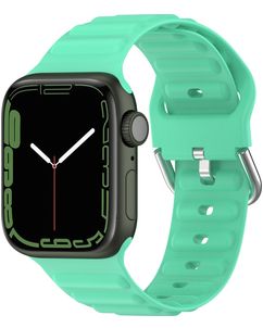 Mobigear Bumpy Bracelet Silicone Apple Watch Fermeture boucle ardillon - 42/41/40/38 mm - Spearmint