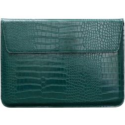 Mobigear Envelope Croco Pochette Ordinateur portable (max 23 cm x 33 cm) Housse ordinateur - Vert