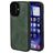 Mobiparts Classic Coque iPhone 16 MagSafe Coque arrière en TPU,Similicuir - Emerald Green