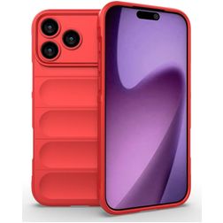 Mobigear Bumpy Coque iPhone 18 Pro Max Coque arrière en TPU Souple - Rouge