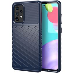 Mobigear Groove Samsung Galaxy A52 TPU souple Coque arrière - Bleu