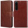 Mobigear Wallet Housse Sony Xperia 1 IV Etui Porte-Monnaie - Marron