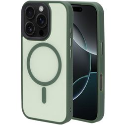 Mobiparts Hardcover iPhone 16 Pro MagSafe Plastique rigide Coque arrière - Satin Green