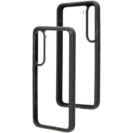 Mobiparts Rugged Clear Coque Samsung Galaxy S23 Coque arrière Rigide Anti-Chocs - Transparent / Noir