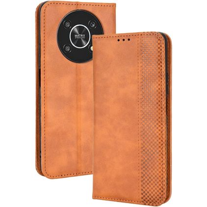 Mobigear Sensation HONOR Magic 4 Lite Étui Portefeuille - Marron