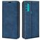 Mobigear Retro Slim Housse Motorola Moto G71 5G Etui Porte-Monnaie - Bleu