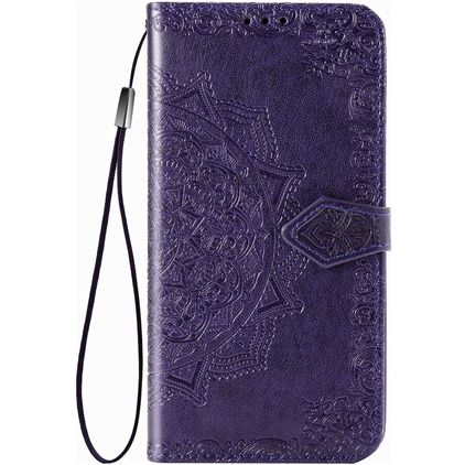Mobigear Mandala Housse Realme X50 Pro Etui Porte-Monnaie - Violet