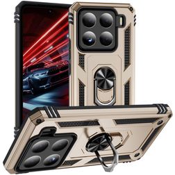 Mobigear Armor ring Xiaomi 15 Plastique rigide Coque arrière Antichoc avec bague de maintien - Or