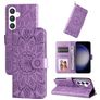 Mobigear Sunflower Housse Samsung Galaxy S24 Etui Porte-Monnaie - Violet