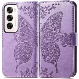 Mobigear Butterfly Housse OPPO Reno 12 Pro Etui Porte-Monnaie - Violet