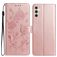 Mobigear Flowers Housse Samsung Galaxy A17 Etui Porte-Monnaie - Rose doré