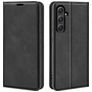Mobigear Retro Slim Housse Samsung Galaxy A55 Etui Porte-Monnaie - Noir