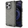 Mobigear Honeycomb Coque iPhone 14 Coque arrière Rigide Anti-Chocs - Noir