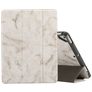 Mobigear Tri-Fold Marble Coque iPad 6 (2018) Etui + Porte-crayon - Blanc