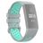 Mobigear Sport Plus Buckle Bracelet Silicone Fitbit Charge 3 Fermeture boucle ardillon - Gris / Turquoise