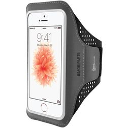 Mobiparts Comfort Fit Brassard Téléphone iPhone SE (2016) Brassard Coque de Sport en Neoprène - Noir