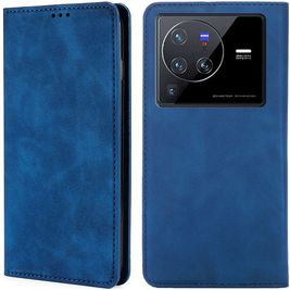 Mobigear Retro Slim Housse Vivo X80 Pro Etui Porte-Monnaie - Bleu