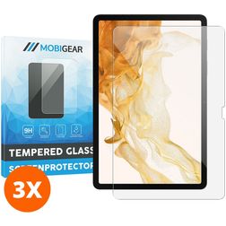 Mobigear Samsung Galaxy Tab S8 Plus Verre trempé Protection d'écran - Compatible Coque (Lot de 3)