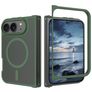Mobigear Shockproof Coque iPhone Duo MagSafe Coque arrière Rigide - Vert foncé