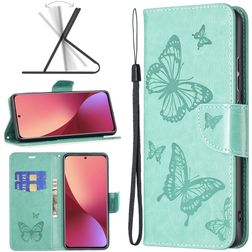 Mobigear Butterfly Housse Xiaomi 12 Etui Porte-Monnaie - Vert