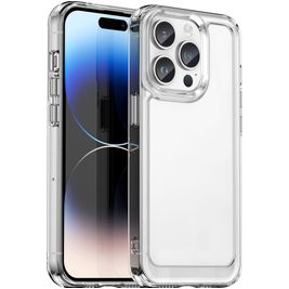 Mobigear Crystal Coque Transparente iPhone 15 Pro Coque arrière en TPU Souple - Transparent