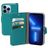 Mobiparts Saffiano Wallet Housse iPhone 13 Pro Etui Porte-Monnaie - Turquoise