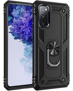 Mobigear Armor Ring Coque Samsung Galaxy S20 FE Coque arrière Rigide Anti-Chocs avec Anneau-Support - Noir