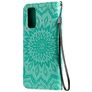 Mobigear Sunflower Housse Samsung Galaxy S20 Etui Porte-Monnaie - Turquoise