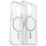 OtterBox Symmetry Plus Coque Transparente iPhone 15 Pro MagSafe Coque arrière Rigide Anti-Chocs - Transparent