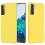 Mobigear Rubber Touch Coque Samsung Galaxy S21 Coque arrière en Silicone - Jaune