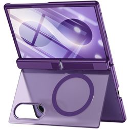 Mobigear Kickstand Samsung Galaxy Z Fold 8 MagSafe Plastique rigide Coque arrière Antichoc avec béquille - Violet