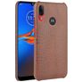 Mobigear Croco Coque Motorola Moto E6 Plus Coque arrière - Marron