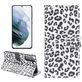 Mobigear Leopard Housse Samsung Galaxy S21 Etui Porte-Monnaie - Blanc