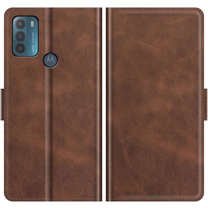 Mobigear Slim Magnet Housse Motorola Moto G50 Etui Porte-Monnaie - Marron