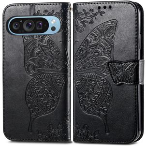 Mobigear Butterfly Housse Google Pixel 10 Pro Etui Porte-Monnaie - Noir