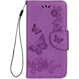 Mobigear Butterfly Housse iPhone XS Etui Porte-Monnaie - Violet